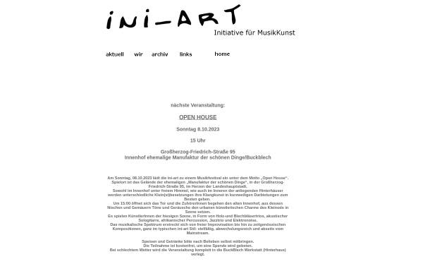 Vorschau von www.ini-art.de, Ini-ART Initiative für Musikkunst