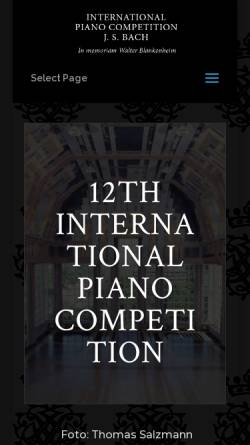 Vorschau der mobilen Webseite www.bach-competition.de, Internationaler Klavierwettbewerb J. S. Bach