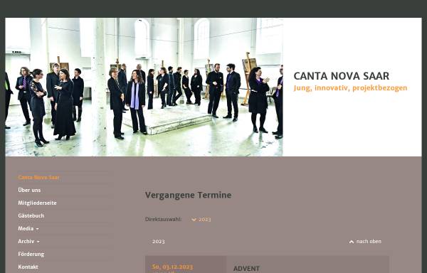 Vorschau von www.cantanovasaar.de, Kammerchor Canta Nova Saar e.V.