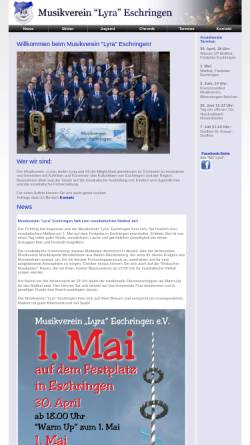 Vorschau der mobilen Webseite lyra.mbsol.de, Musikverein Lyra Eschringen e.V.