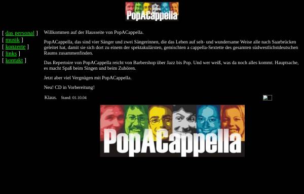 Vorschau von www.popacappella.de, Pop A Cappella