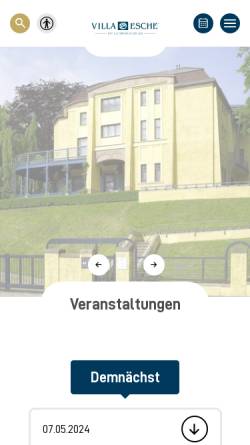 Vorschau der mobilen Webseite www.villaesche.de, Villa Esche