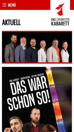 Vorschau der mobilen Webseite www.das-chemnitzer-kabarett.de, Das Chemnitzer Kabarett