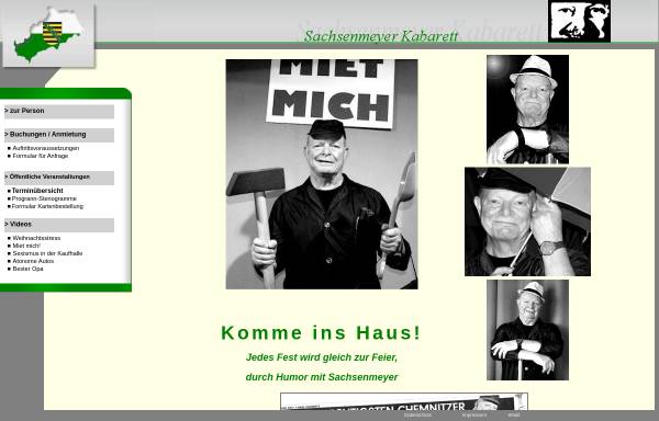 Vorschau von www.sachsenmeyer-kabarett.de, Kabarett Sachsenmeyer