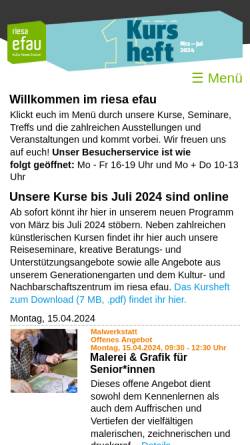Vorschau der mobilen Webseite riesa-efau.de, Quasimodo