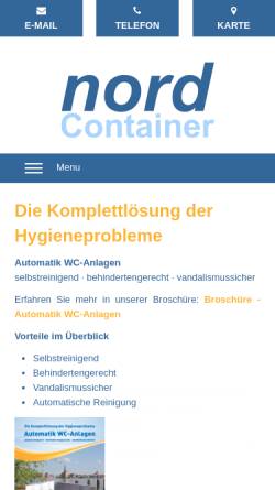 Vorschau der mobilen Webseite www.nord-container.de, H.S. Nord Container Handelsgesellschaft mbH