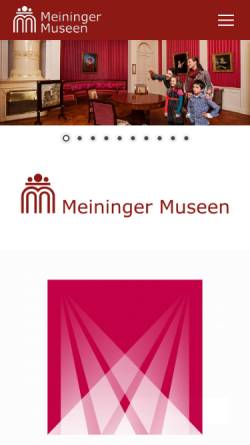 Vorschau der mobilen Webseite www.meiningermuseen.de, Meininger Museen