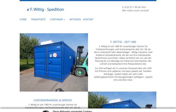Vorschau von www.wittig-container.de, Spezial-Baustoffe, Inh. F. Wittig
