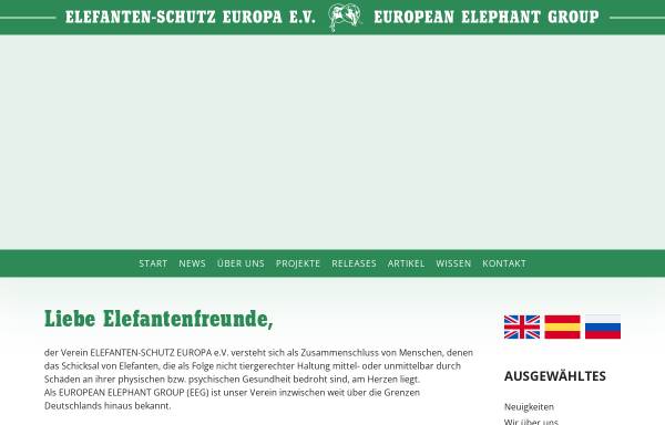 Vorschau von www.elefanten-schutz-europa.de, Elefanten-Schutz Europa e.V. European Elephant Group