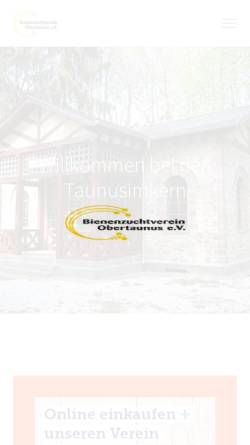 Vorschau der mobilen Webseite www.taunusimker.de, Bienenzuchtverein Obertaunus e. V.