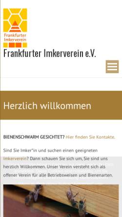 Vorschau der mobilen Webseite www.frankfurter-imker.de, Frankfurter Imkerverein e.V.