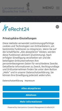 Vorschau der mobilen Webseite www.lvbi.de, Landesverband Bayerischer Imker