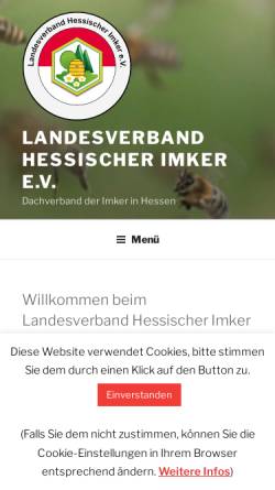 Vorschau der mobilen Webseite www.hessische-imker.de, Landesverband Hessischer Imker e.V.