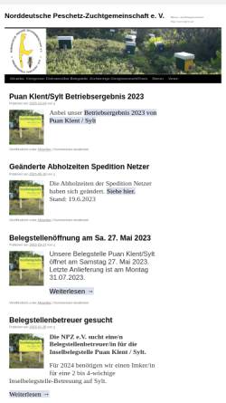 Vorschau der mobilen Webseite www.npz-ev.de, Norddeutsche Peschetz Zuchtgemeinschaft e.V.