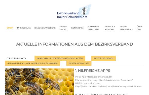 Vorschau von www.imker-schwaben.de, Schwäbische Imkerseiten