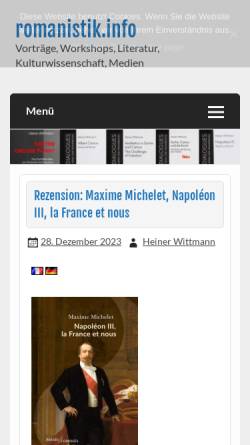 Vorschau der mobilen Webseite www.romanistik.info, Sartre und die Kunst