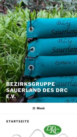 Vorschau der mobilen Webseite www.drc-sauerland.de, DRC Bezirksgruppe Sauerland