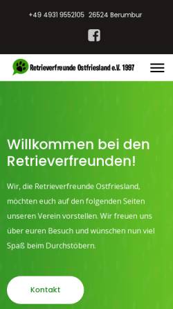 Vorschau der mobilen Webseite www.retrieverfreunde-ostfriesland.de, Retrieverfreunde Ostfriesland e.V.