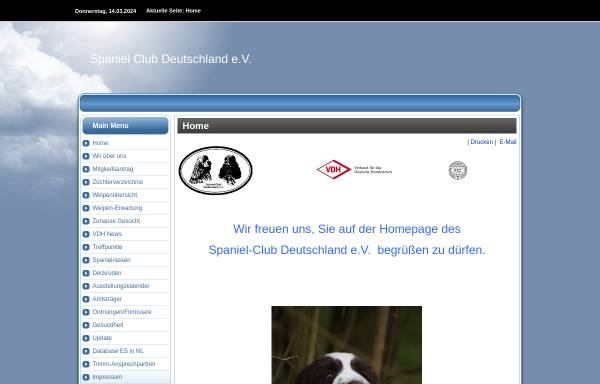 Vorschau von www.spaniel-club-deutschland.de, Spaniel Club Deutschland e.V.