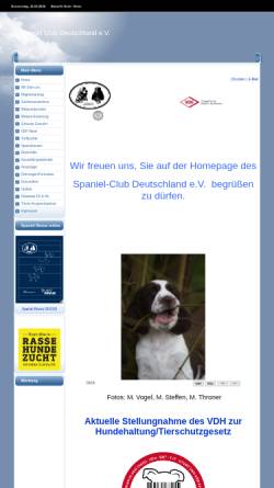 Vorschau der mobilen Webseite www.spaniel-club-deutschland.de, Spaniel Club Deutschland e.V.