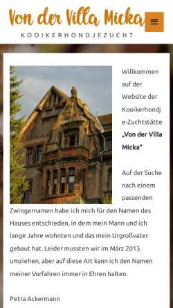 Vorschau der mobilen Webseite www.villa-micka.de, Von der Villa Micka