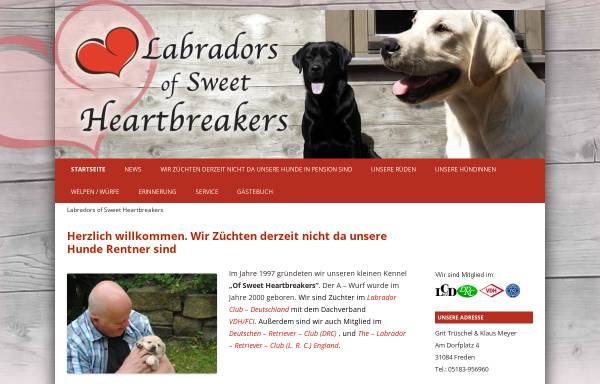 Vorschau von www.of-sweet-heartbreakers.de, Of Sweet Heartbreaker