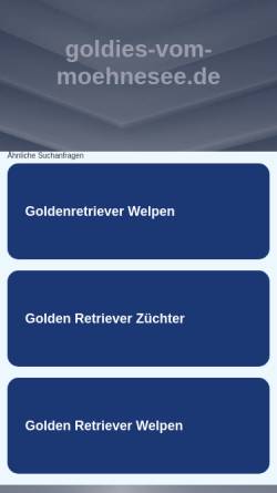 Vorschau der mobilen Webseite goldies-vom-moehnesee.de, Vom Möhnesee