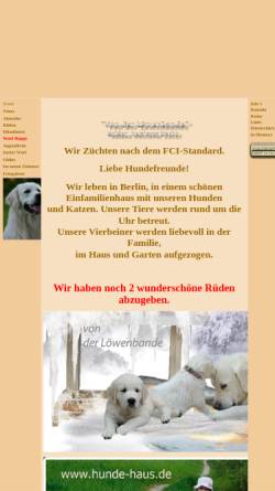 Vorschau der mobilen Webseite www.hunde-haus.de, Von der Löwenbande