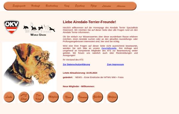 Vorschau von www.airedale.at, Airedale-Terrier Spezialklub
