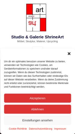 Vorschau der mobilen Webseite www.shrineart.de, Shrineart Möbelskulpturen