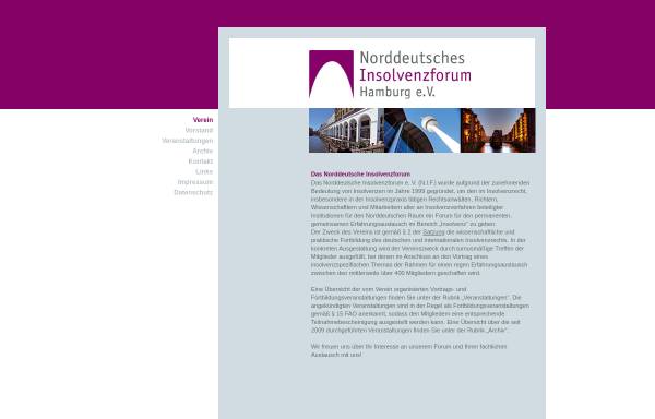 Vorschau von www.insoforum.de, Norddeutsches Insolvenzforum Hamburg e.V.