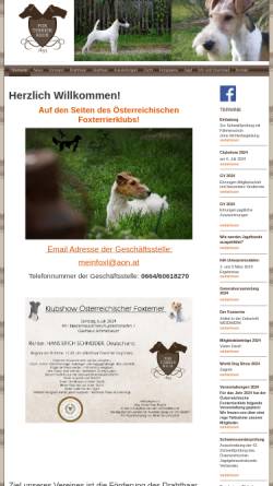 Vorschau der mobilen Webseite www.foxterrierklub.at, Österreichischer Foxterrier-Klub