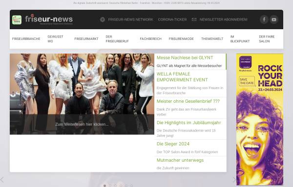 Vorschau von friseur-news.de, friseur-news.de – Krombholz Friseurdienstleistung & Handel - Internet - Fachjournalistik Ltd.