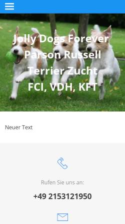 Vorschau der mobilen Webseite www.jolly-dogs.de, Jolly Dogs