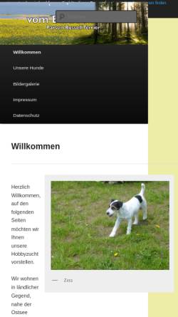 Vorschau der mobilen Webseite www.pommern-jack.de, Zwinger vom Pommern Jack