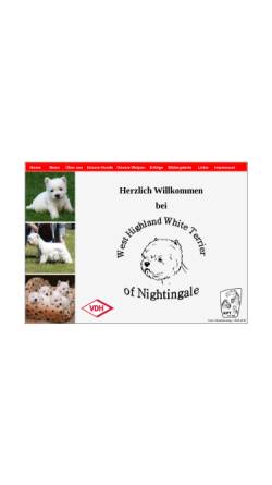 Vorschau der mobilen Webseite www.westies-of-nightingale.de, Of Nightingale