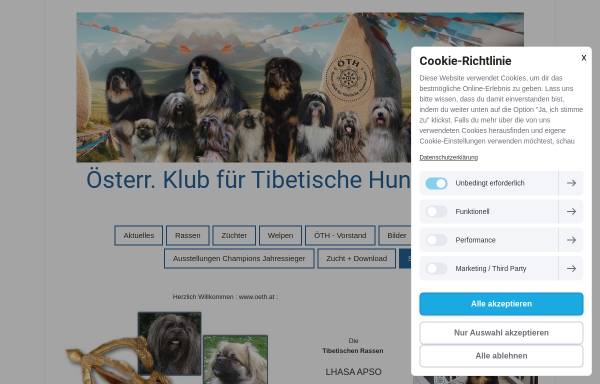 Vorschau von oeth.jimdo.com, Österreichischer Klub für Tibetische Hunderassen