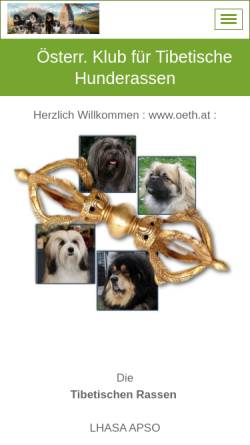 Vorschau der mobilen Webseite oeth.jimdo.com, Österreichischer Klub für Tibetische Hunderassen