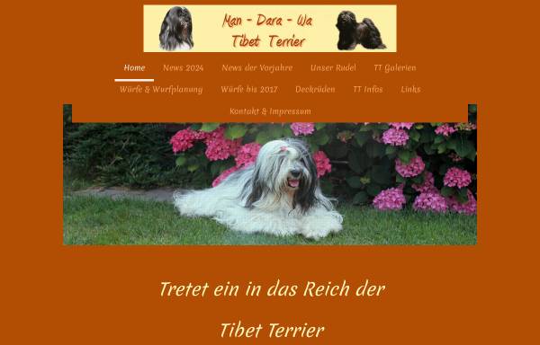 Vorschau von www.tibet-terrier-von-man-dara-wa.de, Man Dara Wa