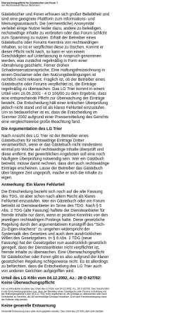 Vorschau der mobilen Webseite www.beckmannundnorda.de, Überwachungspflicht für Foren und Gästebücher?