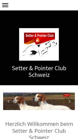 Vorschau der mobilen Webseite www.setter.ch, Setter und Pointer Club Schweiz