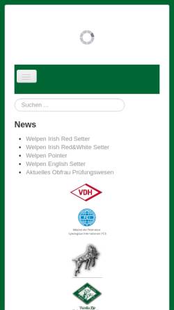 Vorschau der mobilen Webseite www.pointer-und-setter.de, Verein für Pointer und Setter e.V.