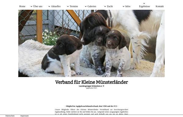 Vorschau von www.klm-schwaben.de, Verband für Kleine Münsterländer Vorstehhunde Landesgruppe Schwaben e.V.