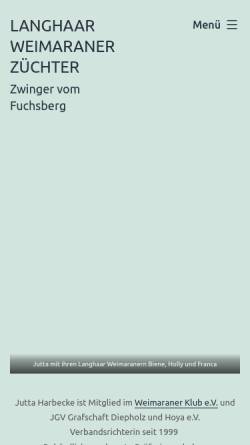 Vorschau der mobilen Webseite www.vomfuchsberg.de, Vom Fuchsberg