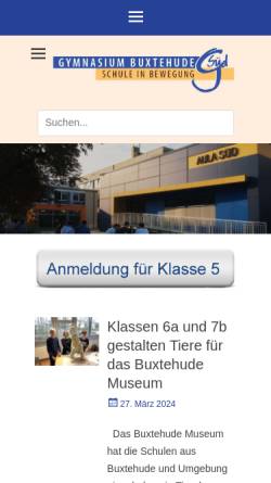 Vorschau der mobilen Webseite www.gym-bux-sued.de, Gymnasium Buxtehude Süd