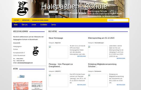 Vorschau von www.halepaghen-schule.de, Halepaghen-Schule