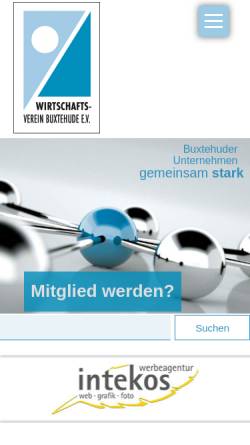 Vorschau der mobilen Webseite www.buxtehude-wirtschaft.de, Wirtschaftsförderungsverein Buxtehude e.V.