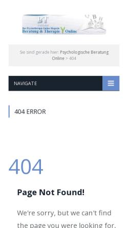 Vorschau der mobilen Webseite www.btonline.de, Psychische und Verhaltensstörungen nach ICD-10