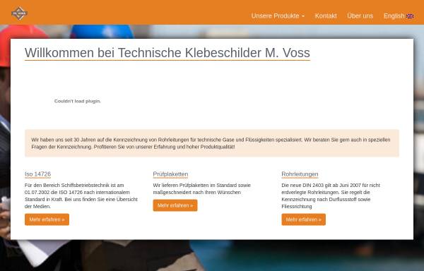 Vorschau von www.technische-klebeschilder.de, m.voss technische klebeschilder