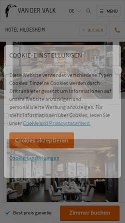 Vorschau der mobilen Webseite hildesheim.vandervalk.de, Restaurant Gildehaus